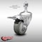 Service Caster 3.5 Inch SS Gray Polyurethane 1/2 Inch Threaded Stem Caster with Total Lock Brake SCC-SSTSTTL20S3514-PPUB-121315 - alternate 4